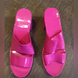 NEW! Rare Los Angeles Apparel Pink Women's jelly heels